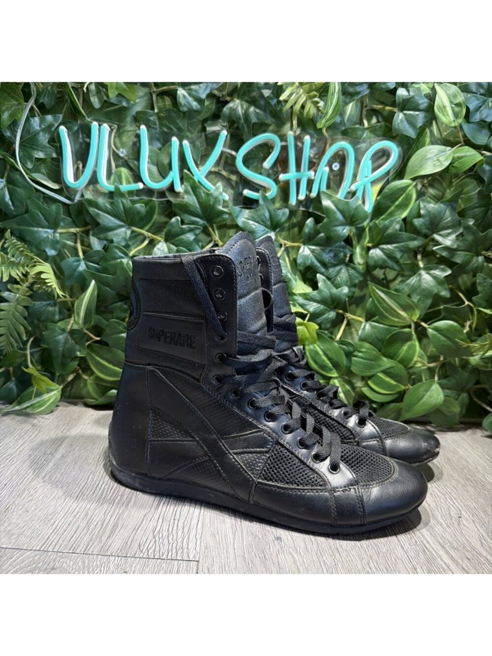 Superare Black Oly Boxing High Top Shoes Men’s Size 10